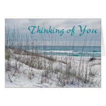 Scripture card -- Thinking of you -beach