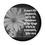 SCRIPTURE LUKE 12:15 REFRIGERATOR MAGNET