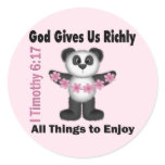 Scripture Panda Bear Sticker