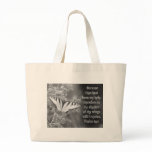 SCRIPTURE PSALM 63:7 W/ BUTTERFLIES CANVAS BAG