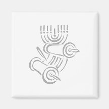 Scroll & Menorah Fridge Magnets
