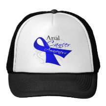 Scroll Ribbon - Anal Cancer Awareness Hats