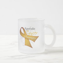 Scroll Ribbon Appendix Cancer Awareness Mug