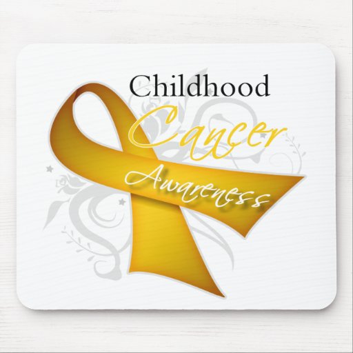 Scroll Ribbon Childhood Cancer Awareness Mouse Mat
