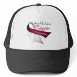 Scroll Ribbon Head and Neck Cancer Awareness hats