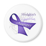 Scroll Ribbon Hodgkin's Lymphoma Awareness magnets