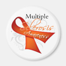 Scroll Ribbon - Multiple Sclerosis Awareness Refrigerator Magnet
