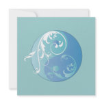 Scrolling Yin & Yang (Earth blues) Invitation