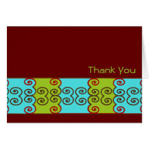 Scrollwork Thank You Card