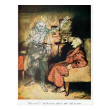 Scrooge and The Ghost of Marley Post Card