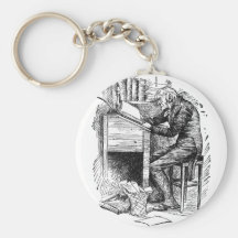 Scrooge at His Desk Key Chain