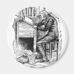 Scrooge at His Desk Refrigerator Magnet