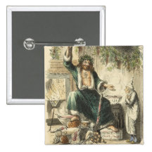 Scrooge's Third Visitor Pinback Button