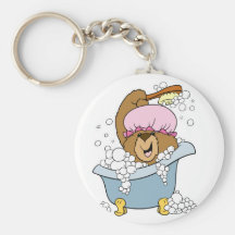 Scrub a Dub Bath Time Bear Key Chain