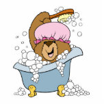 Scrub a Dub Bath Time Bear photo sculptures