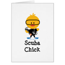 Scuba Chick Greeting Card