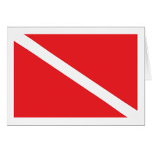 SCUBA Dive Flag Greeting Cards
