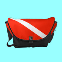 Scuba Dive Flag rickshaw messenger bags