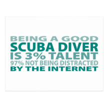 Scuba Diver 3% Talent Post Cards