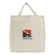 SCUBA Diver Embroidered Bag