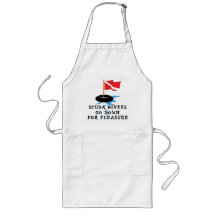 Scuba Divers Go Down For Pleasure Aprons