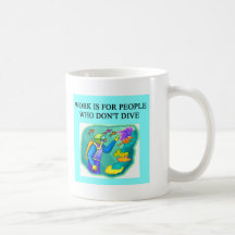 scuba diving design coffee mugs