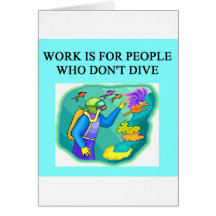 scuba diving design greeting cards
