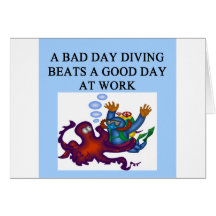 scuba diving design greeting cards