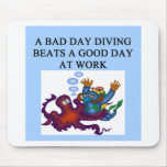 scuba diving design mouse pad
