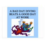 scuba diving design post card
