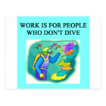 scuba diving design post cards