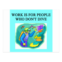 scuba diving design post cards