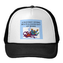 scuba diving design trucker hat