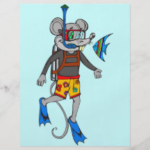 Scuba Diving Mouse Personalized Flyer