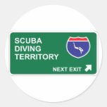 Scuba Diving Next Exit Round Sticker