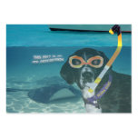 Scuba Dog "Going the Extra Mile" Trading Card business cards