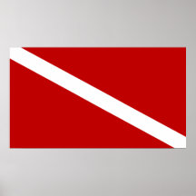 Scuba  Flag Poster