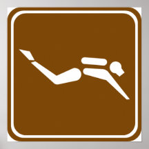 Scuba Highway Sign Posters
