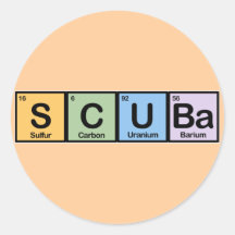 Scuba made of Elements Stickers