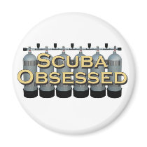 Scuba Obsessed Six Tank Magnet