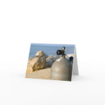 Scuba Tank on Beach Blank Greeting Card