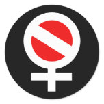 Scuba Woman stickers