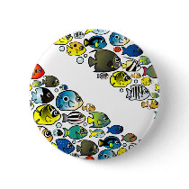 Scubadorable Diver Down Flag Button