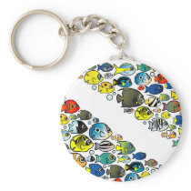 Scubadorable Diver Down Flag Keychain