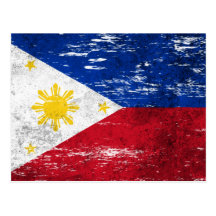 Scuffed and Worn Filipino Flag Post Cards