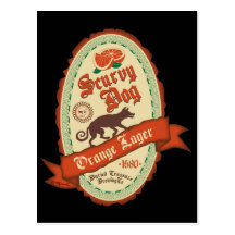 Scurvy Dog Orange Lager Post Card