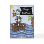Scurvy Pirates Birthday Greeting cards
