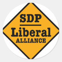SDP Liberal Alliance Sign Stickers
