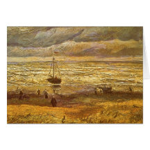 Sea at Scheveningen by van Gogh, Vintage Fine Art Greeting Cards