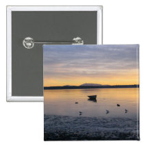 Sea Birds and Boat Button